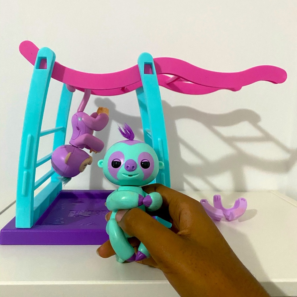 2 Fingerlings with a play set.